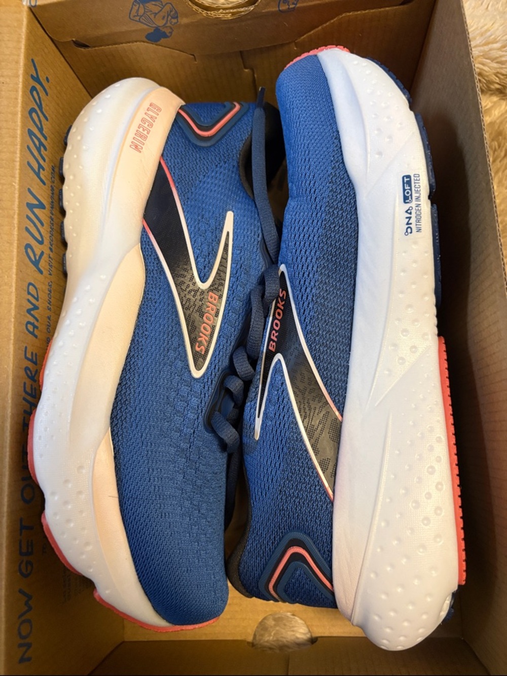 Brooks Blue and Coral Women's Running Shoes